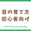 苔テラリウムの育て方まとめ【初心者向け】